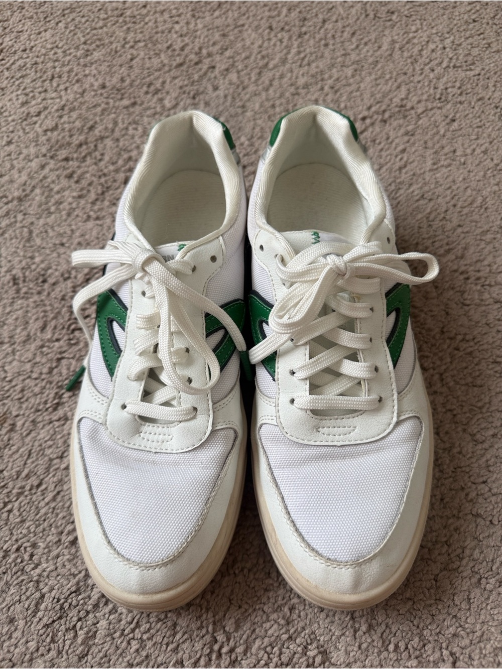 TRETORN White and Green Low-Top Sneakers - Picture 5 of 8